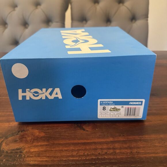 HOKA Hopara 'Grinch' Dark Citron Hiking Sandal Shoes - Picture 8 of 9